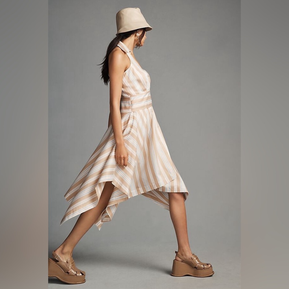 Maeve Anthropologie‎ Asymmetrical Wrap Dress Size 2 - Picture 2 of 10